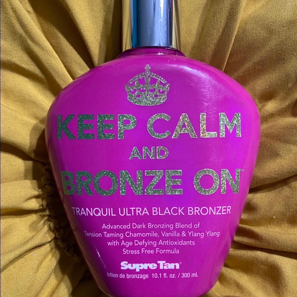 Keep Calm and Bronze On tanning lotion